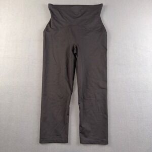 Spanx Black High Waisted Cropped Leggings Yoga Pants Womens Large RN112121